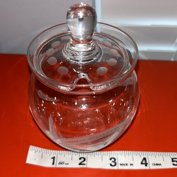 Vintage Bohemia Fine Etched Vine Glass Apothecary‎ Jar with Lid - Picture 7 of 8